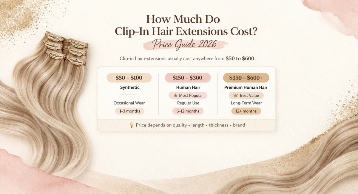 How Much Do Clip-In Hair Extensions Cost? Price Guide 2026 – Salty ...