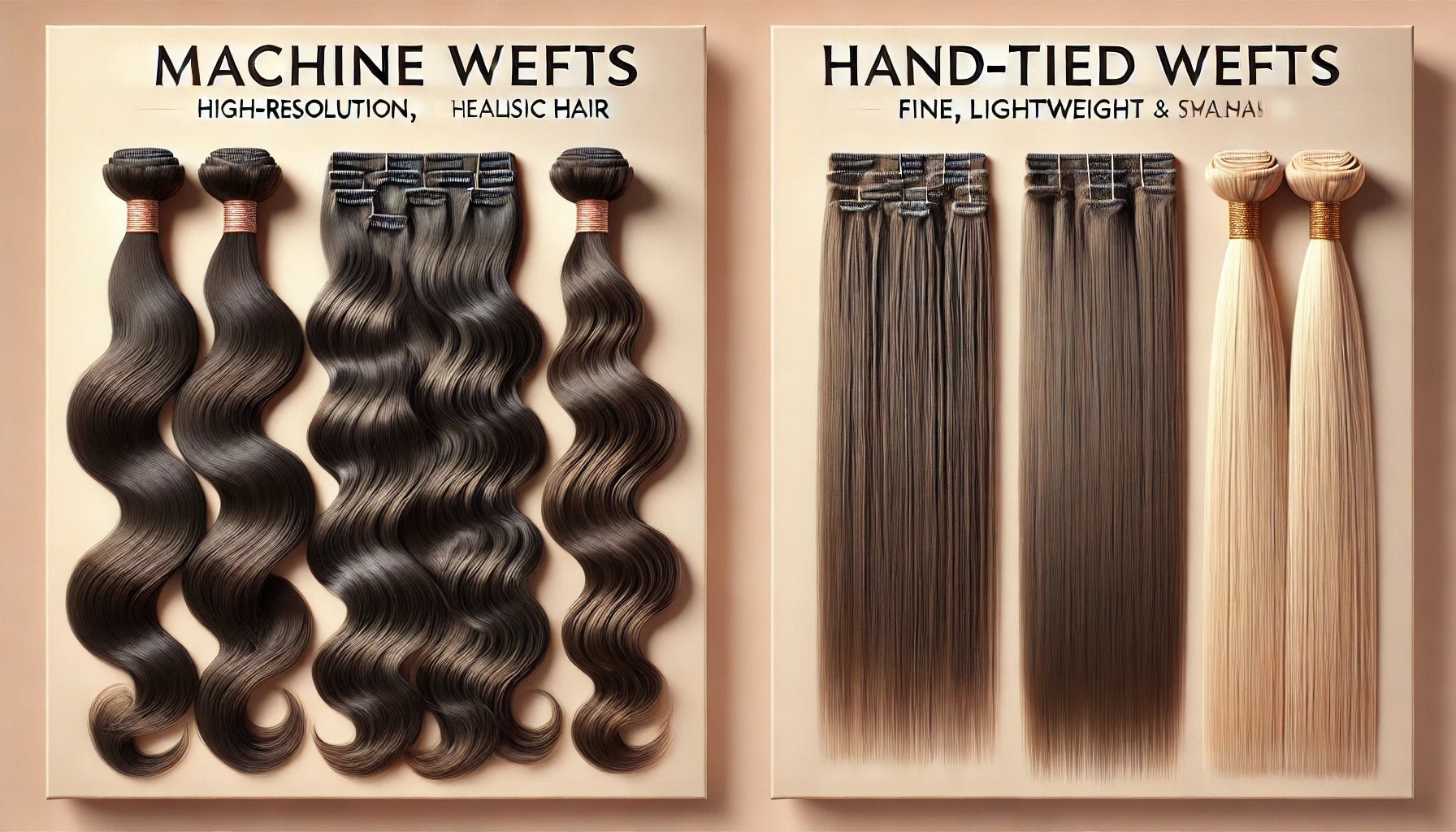 Different Weft Types: Machine vs. Hand-Tied - Salty Locks Luxury European Hair Extensions