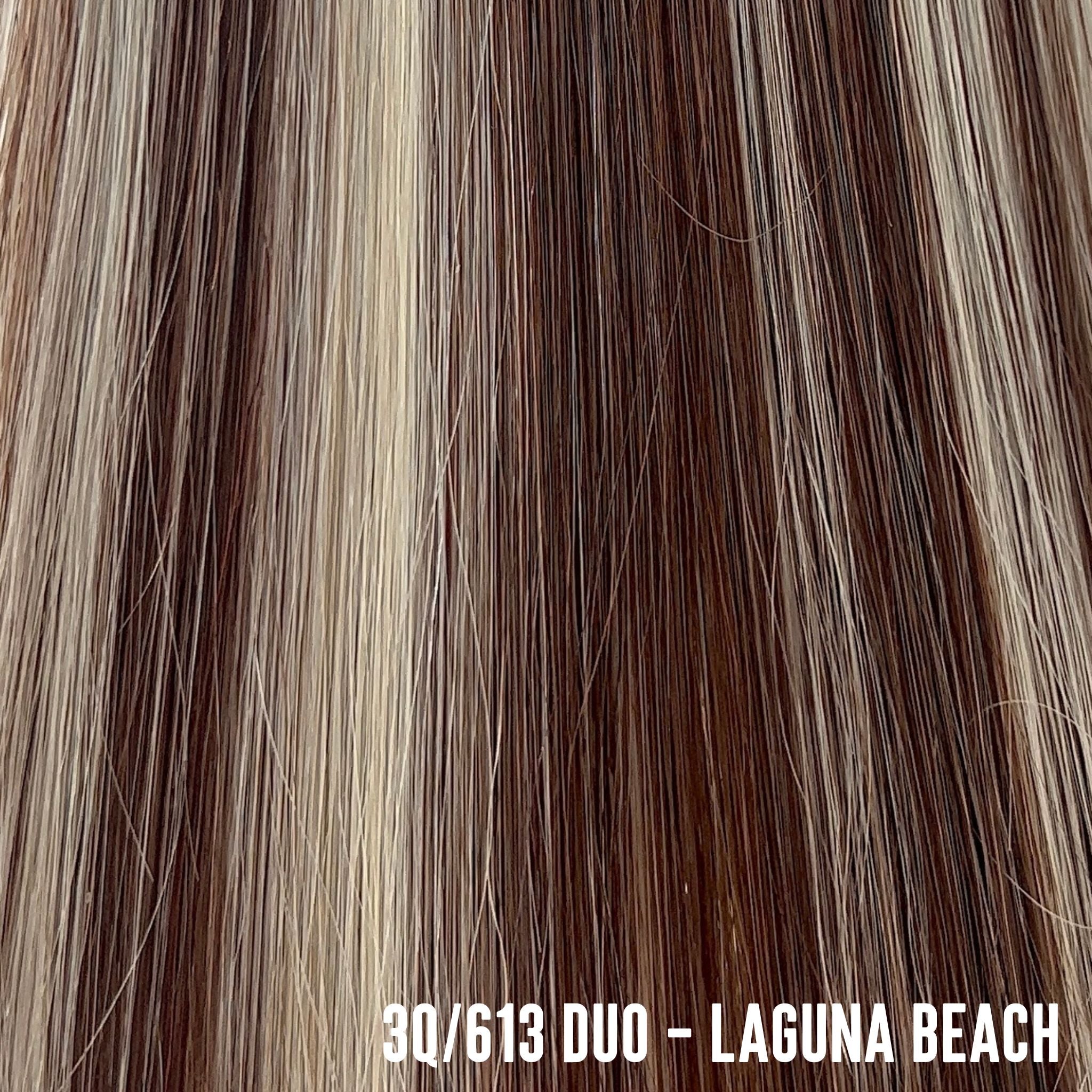 22" inch 60g Machine Volume Weft Hair Extensions - 3!/613 DUEO Laguna Beach