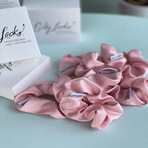 Pink Stain Hair Scrunchies