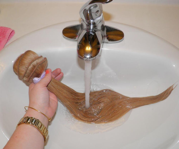 Wash with care to protect your extensions