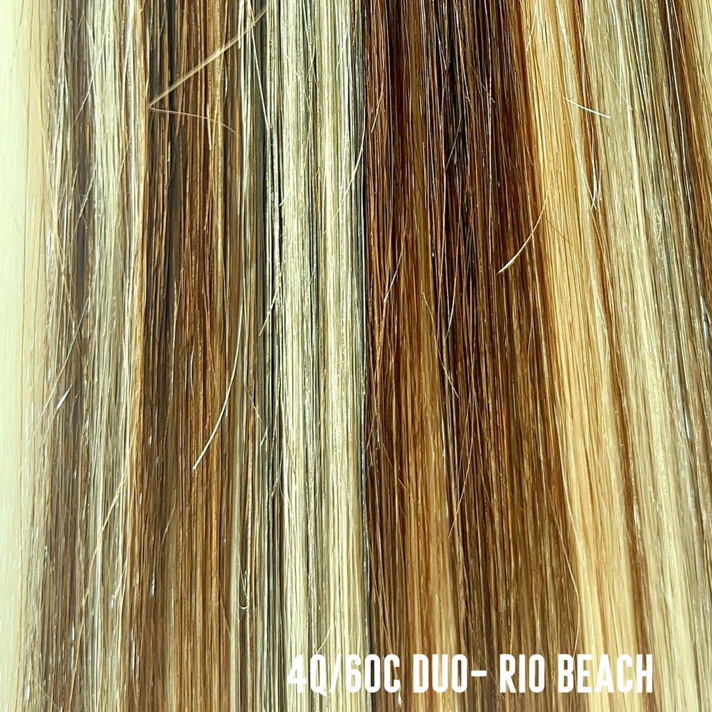 Piano Duo Highlight Hair Extensions - Color Swatch 4Q/60C | Bellami Hair Extensions. Explore the stunning dimension with piano duo highlights in Color 4Q/60C. Find hair extensions near me at Bellami for high-quality, beautifully crafted ponytail extensions, and loc extensions
