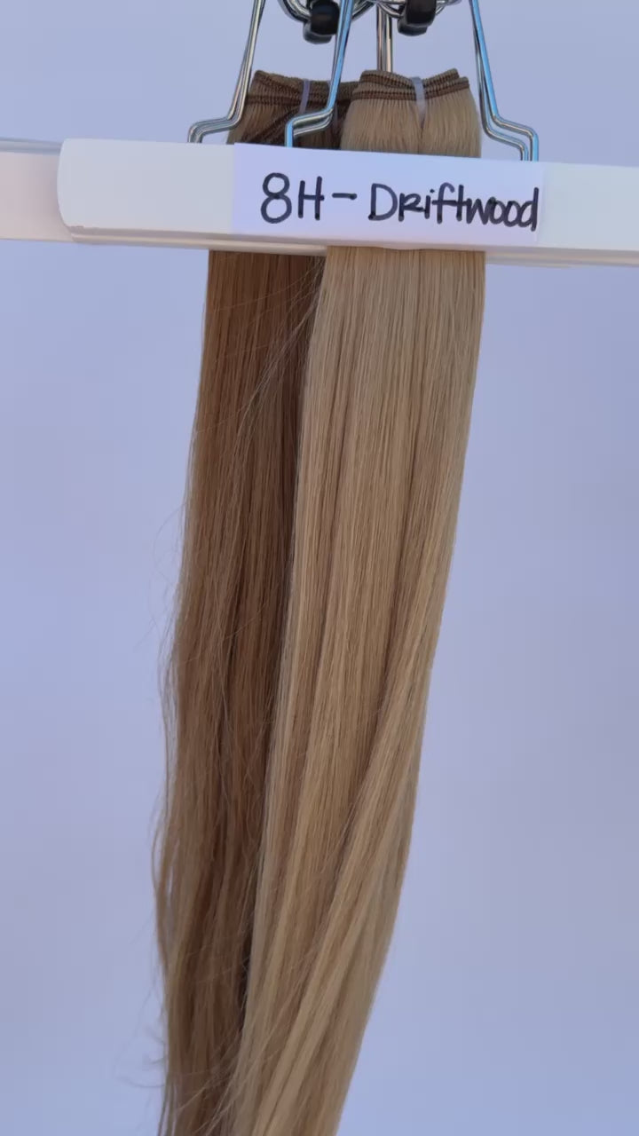 high tide vs Drift wood Hair extension color
