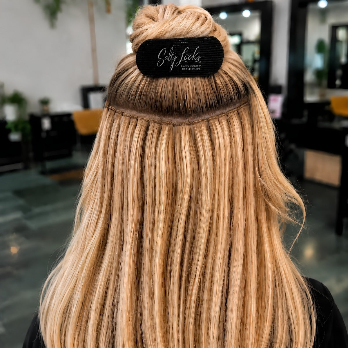 Salty Locks Machine Weft Hair Extension made with premium Remy human hair for natural length and volume